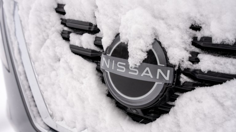 Nissan logo in the snow (Nissan)