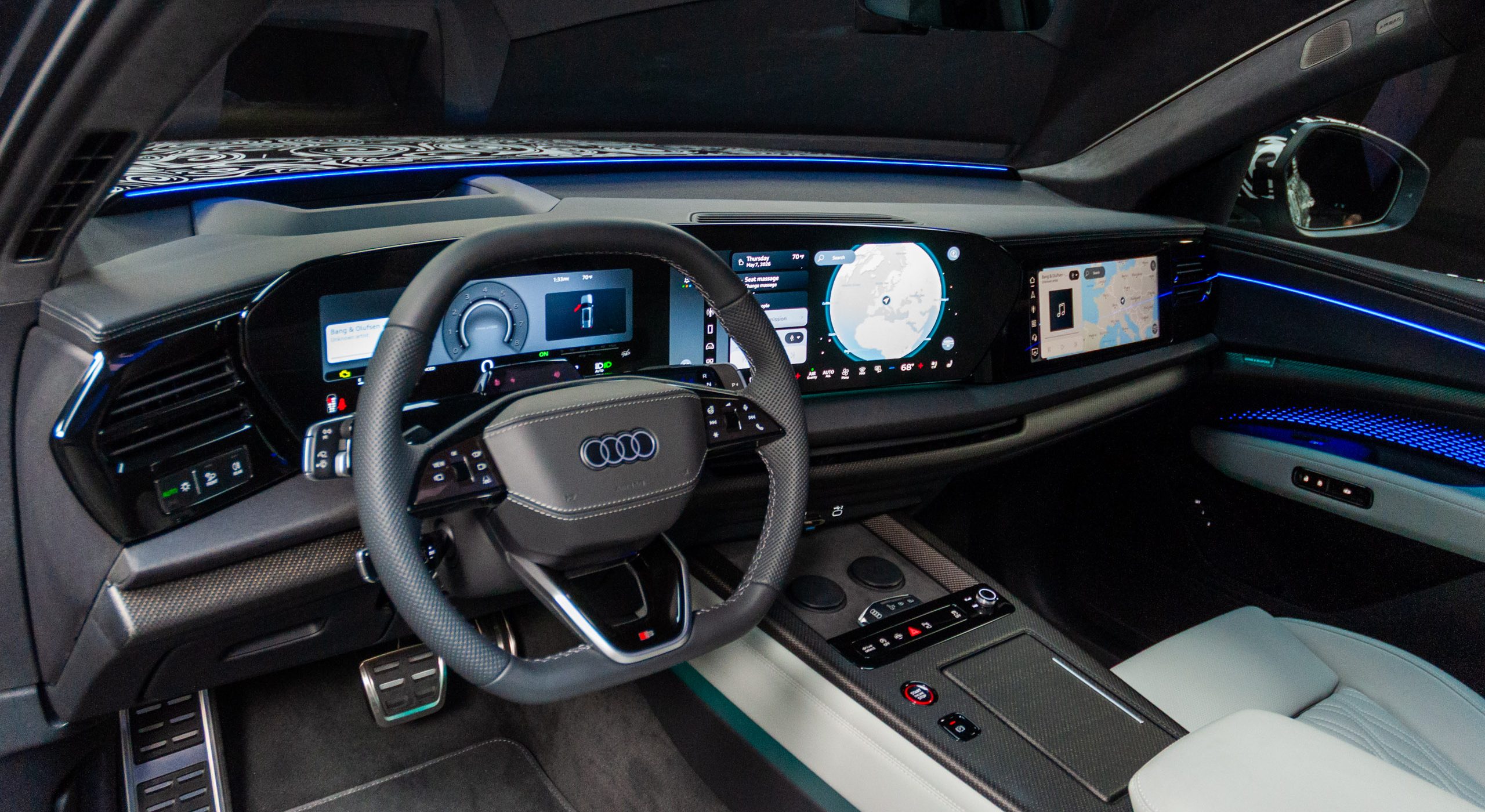 The 2027 Audi Q9 Flagship Has Cupholders Big Enough for a Stanley and a Sound System That Vibrates Your Seat