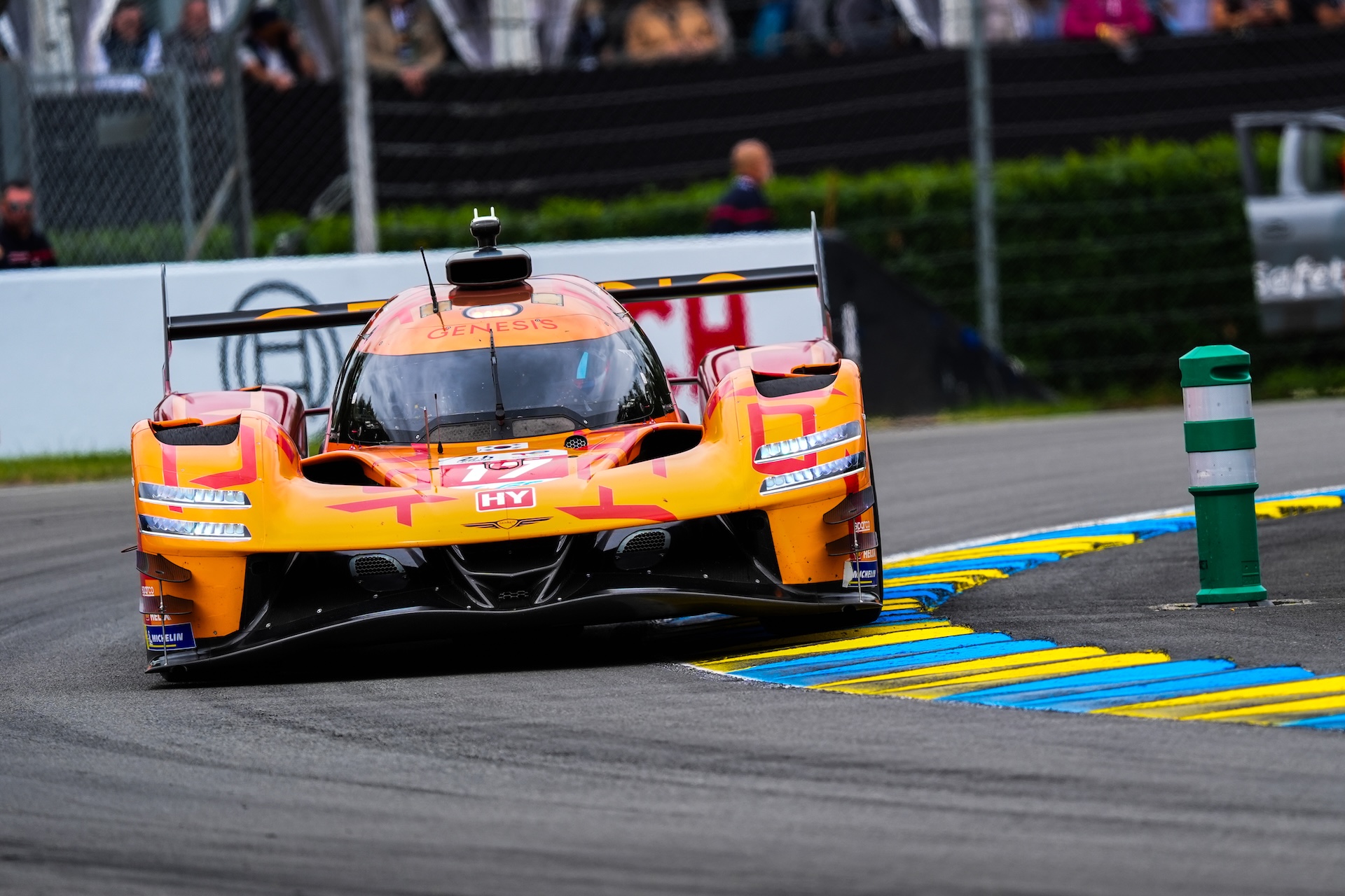 #17 Genesis Magma Racing, Genesis GMR-001 Hypercar: Andre Lotterer (Germany), Luis Felipe Derani (Brazil), Mathis Joubert (France) during the 24 Hours of Le Mans at the Circuit de la Sarthe on June 11, 2026 in Le Mans, France. (Photo by Gabriele Lanzo/Alessio Morges/Nurfoto via Getty Images)