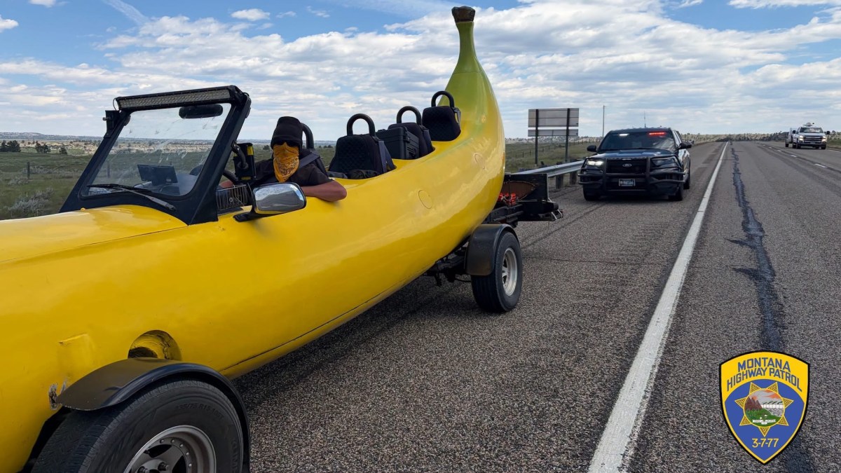 Man Driving Giant Banana Gets Pulled Over in Montana