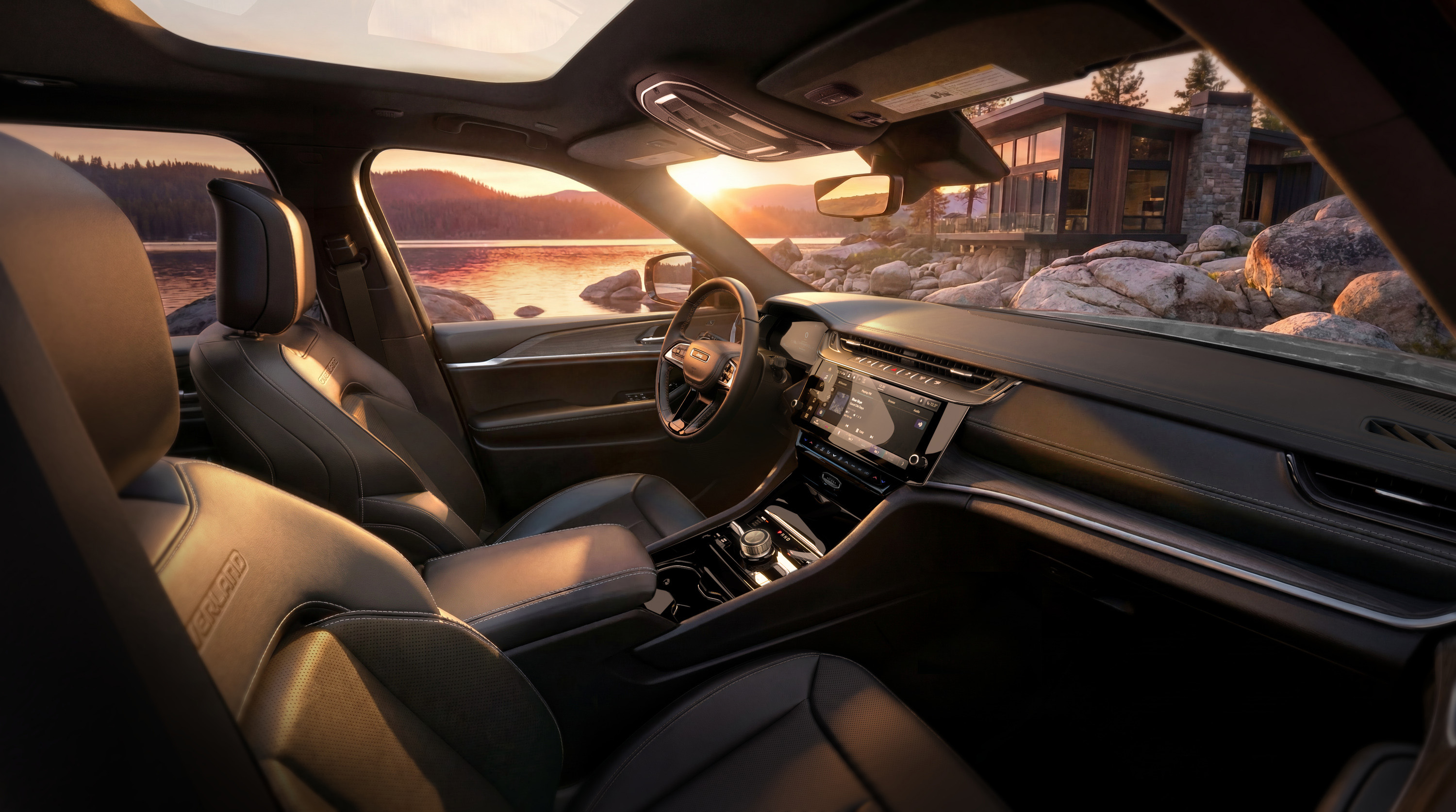 The 2027 Jeep® Grand Cherokee Overland's interior.