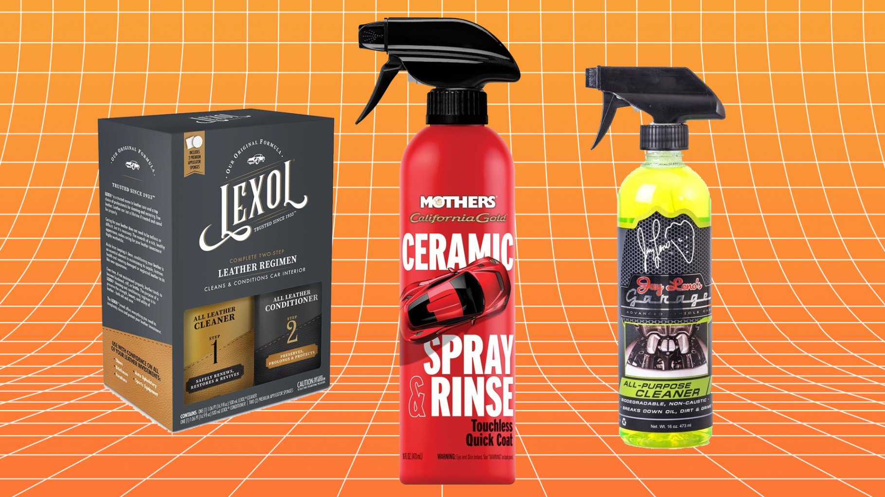 Car cleaning products on sale.