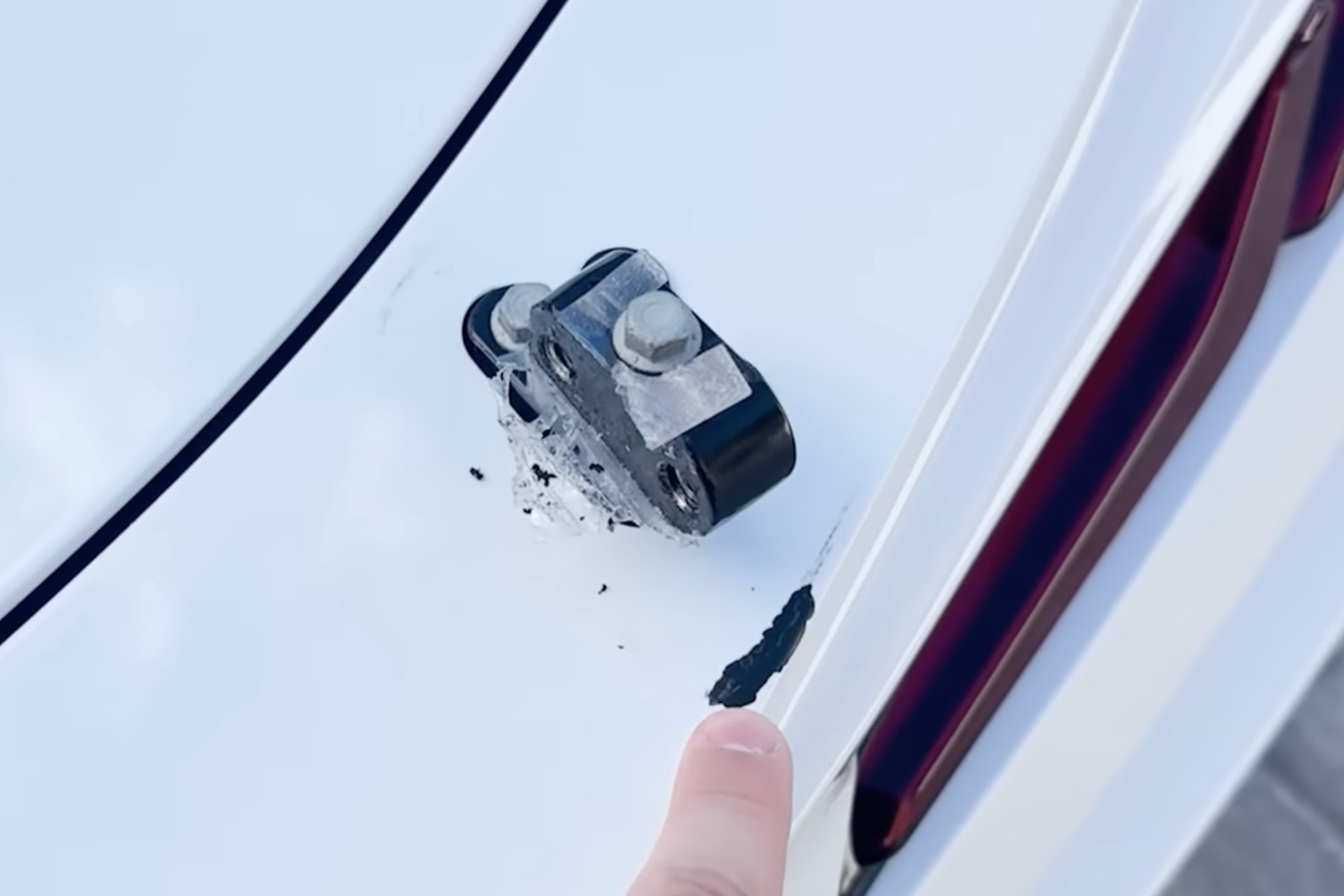 paint damage on C8 Corvette ZR1