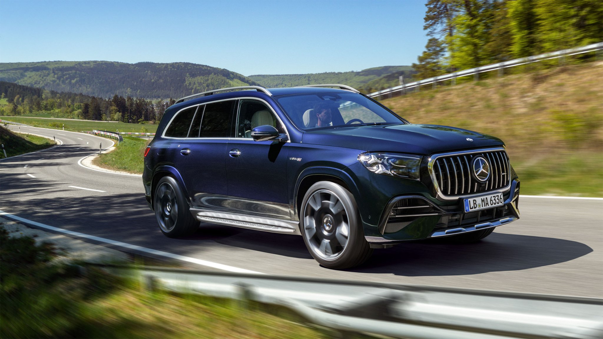 2027 Mercedes-AMG GLS63 driving on road