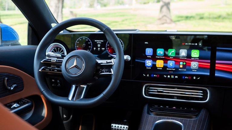 Mercedes CLA 350 interior and steering wheel