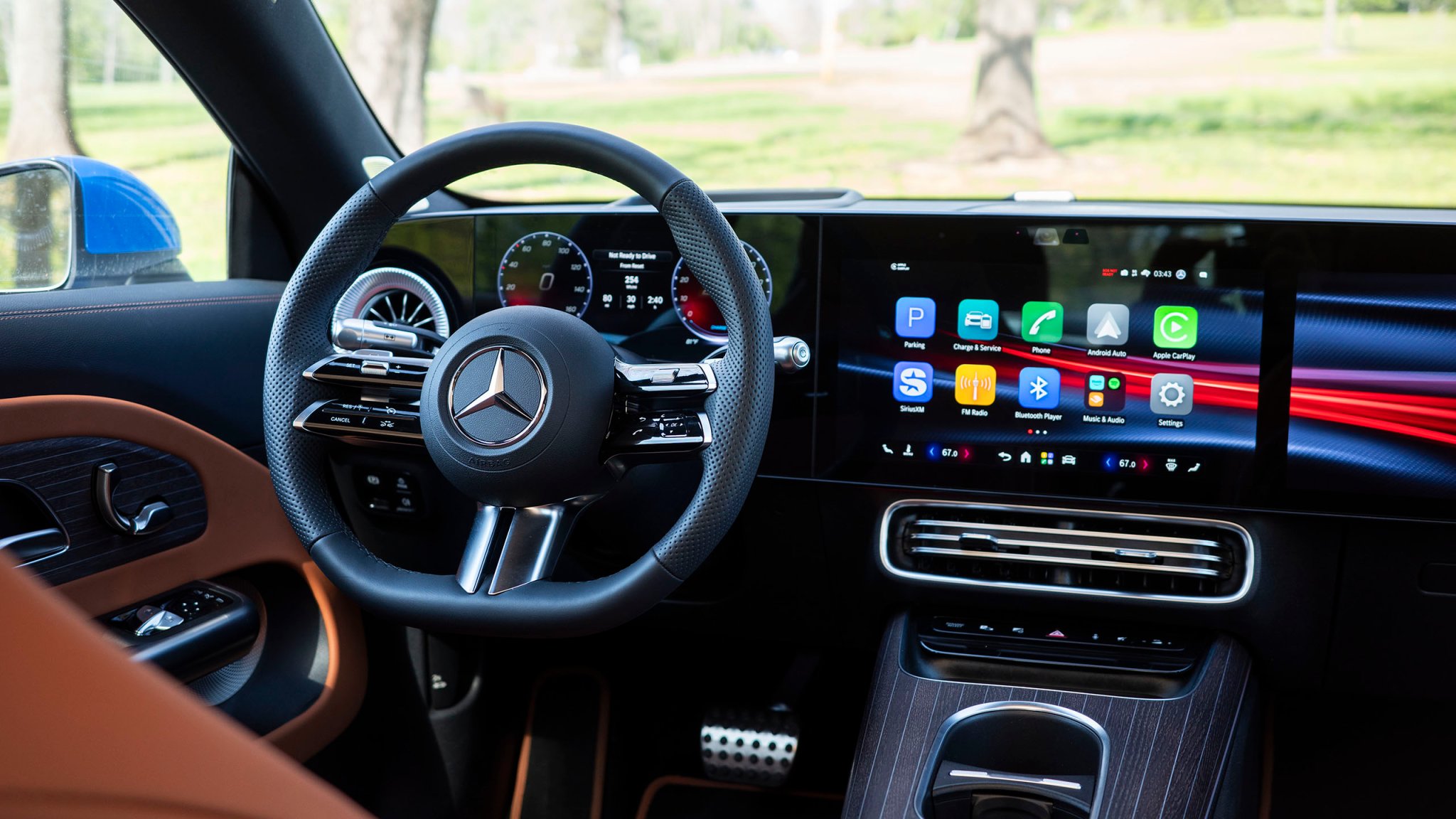 The new Mercedes CLA, seen here, has a camera mounted just above its central infotainment screen.