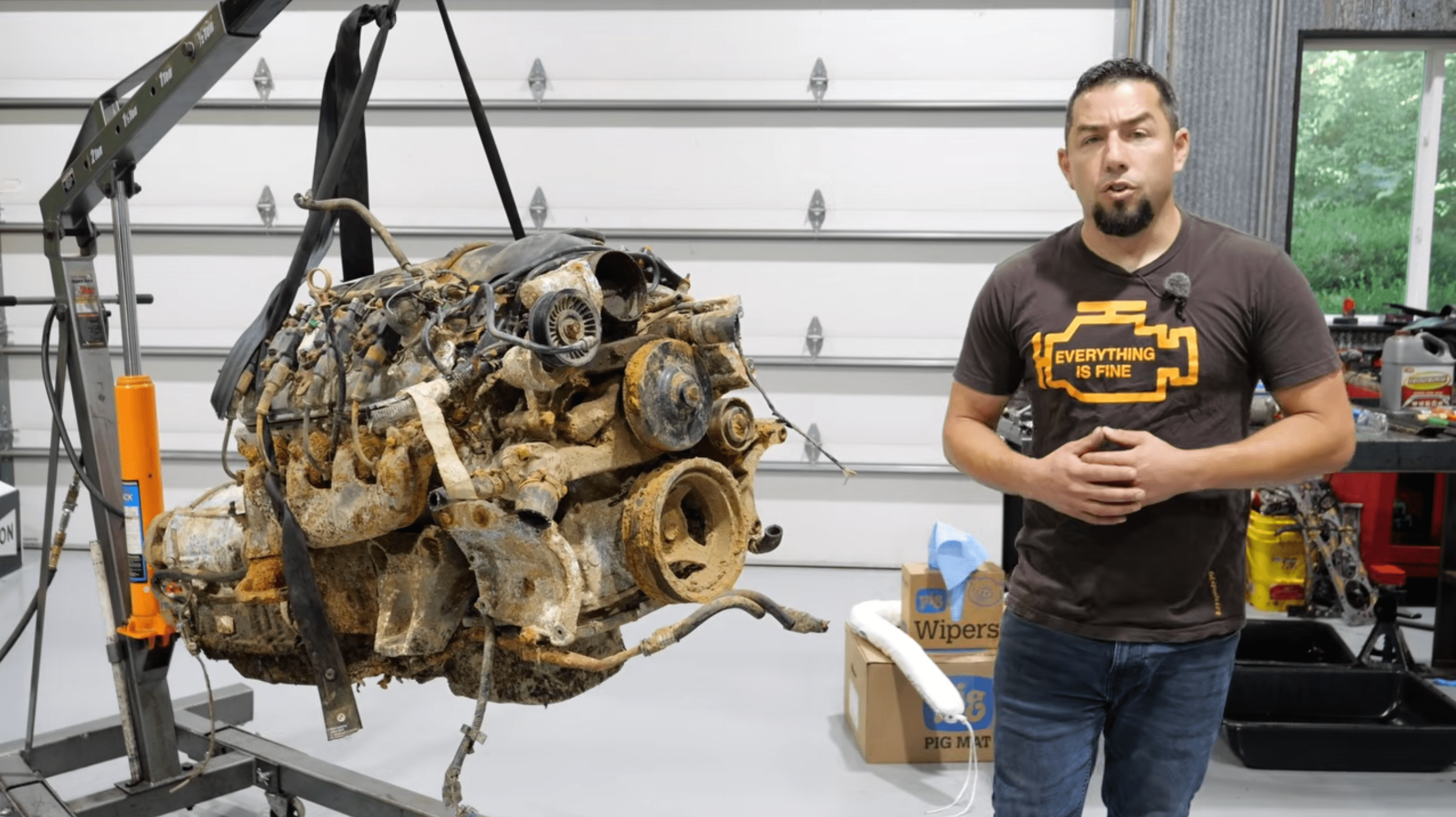 Flooded GM 6.2L V8 teardown