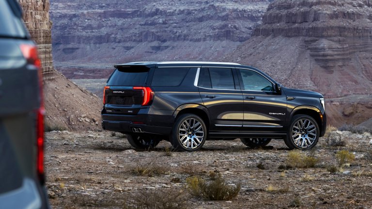 GMC Yukon parked in canyon