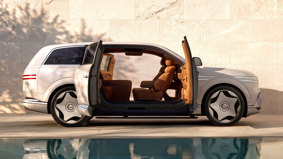 現代汽車集團旗下 Genesis GV90 旗艦電動 SUV 登場，採獨特「Neolun Arch Gate」對開式車門設計