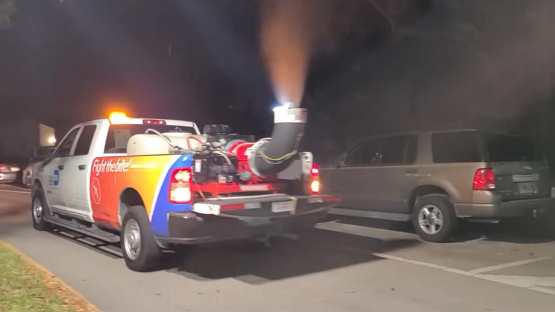Mosquito fogging truck