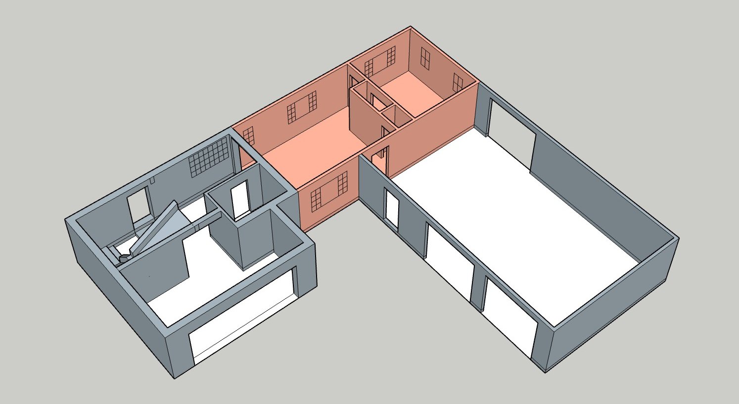 3D rendering of a garage addition.