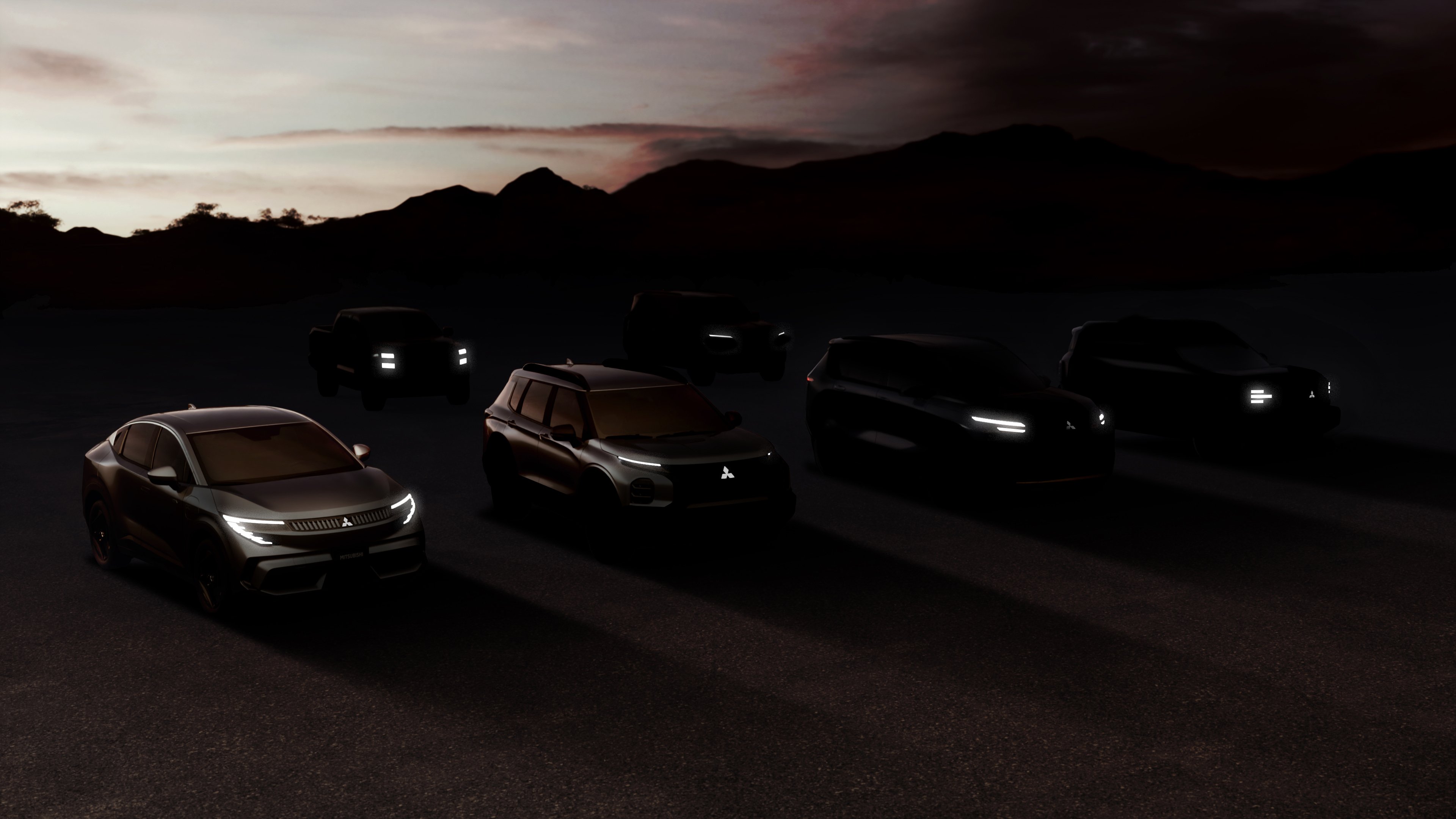 Mitsubishi's "Momentum 2030" teaser image.