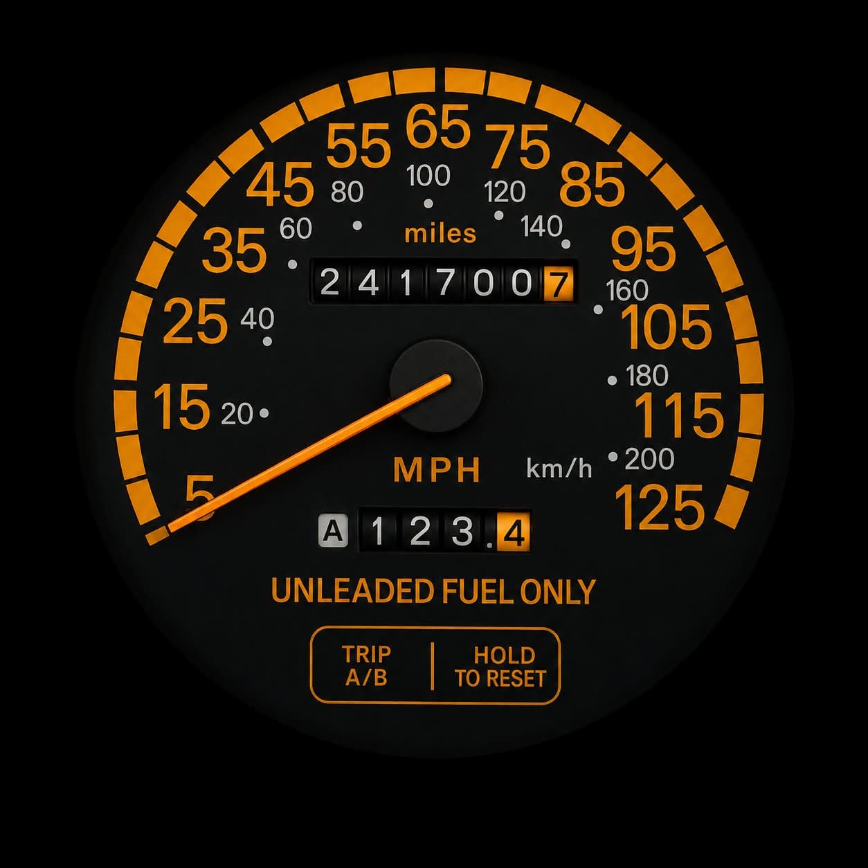 Digitally rendered Mitsubishi Montero speedometer