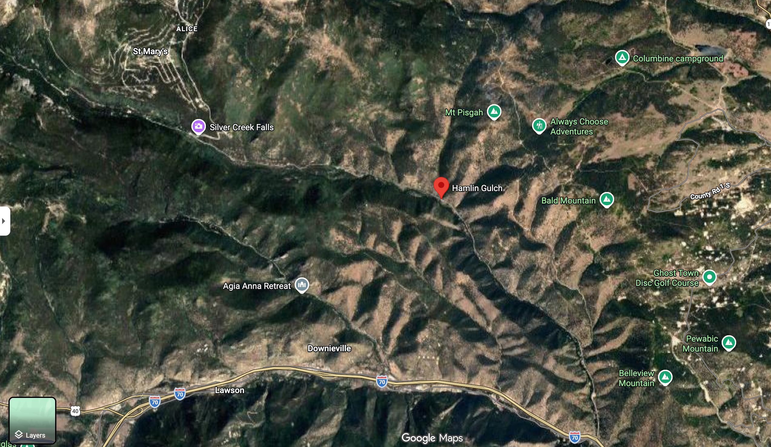 Hamlin Gulch location on Google Maps