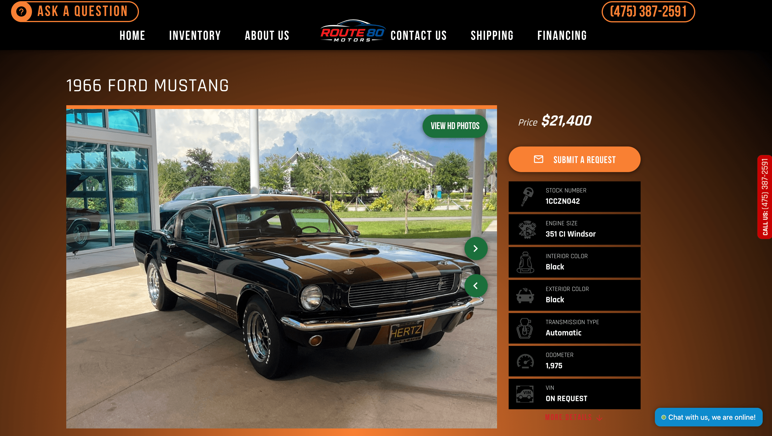 Fake 1966 Ford Mustang listed by AI clone dealer