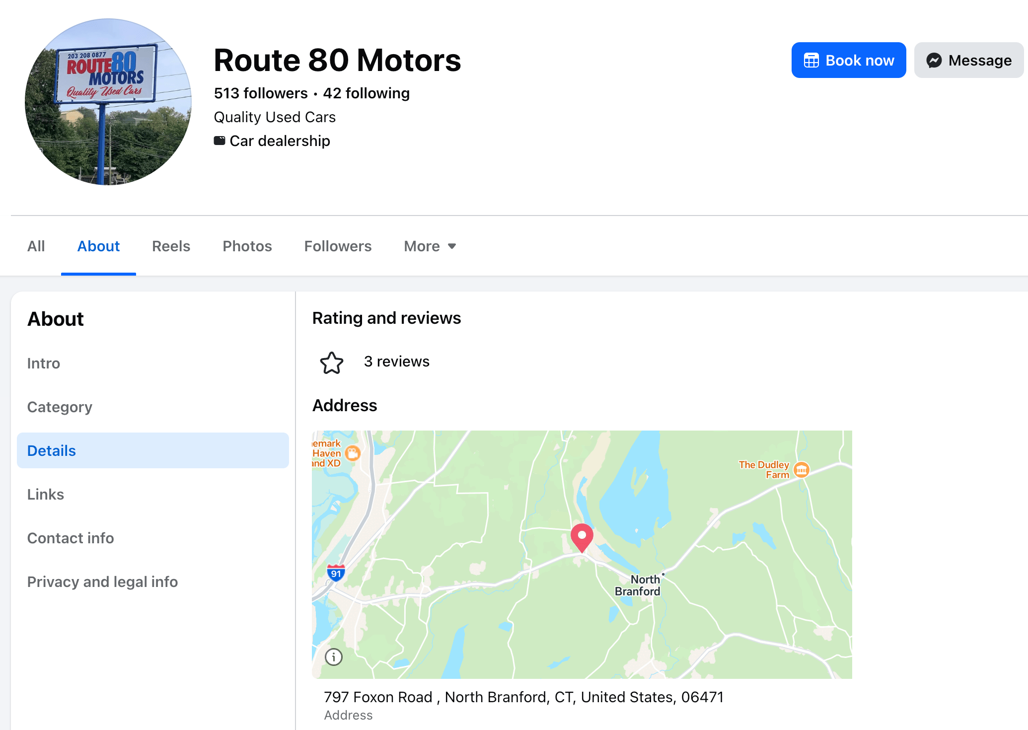 Real Route 80 Motors account