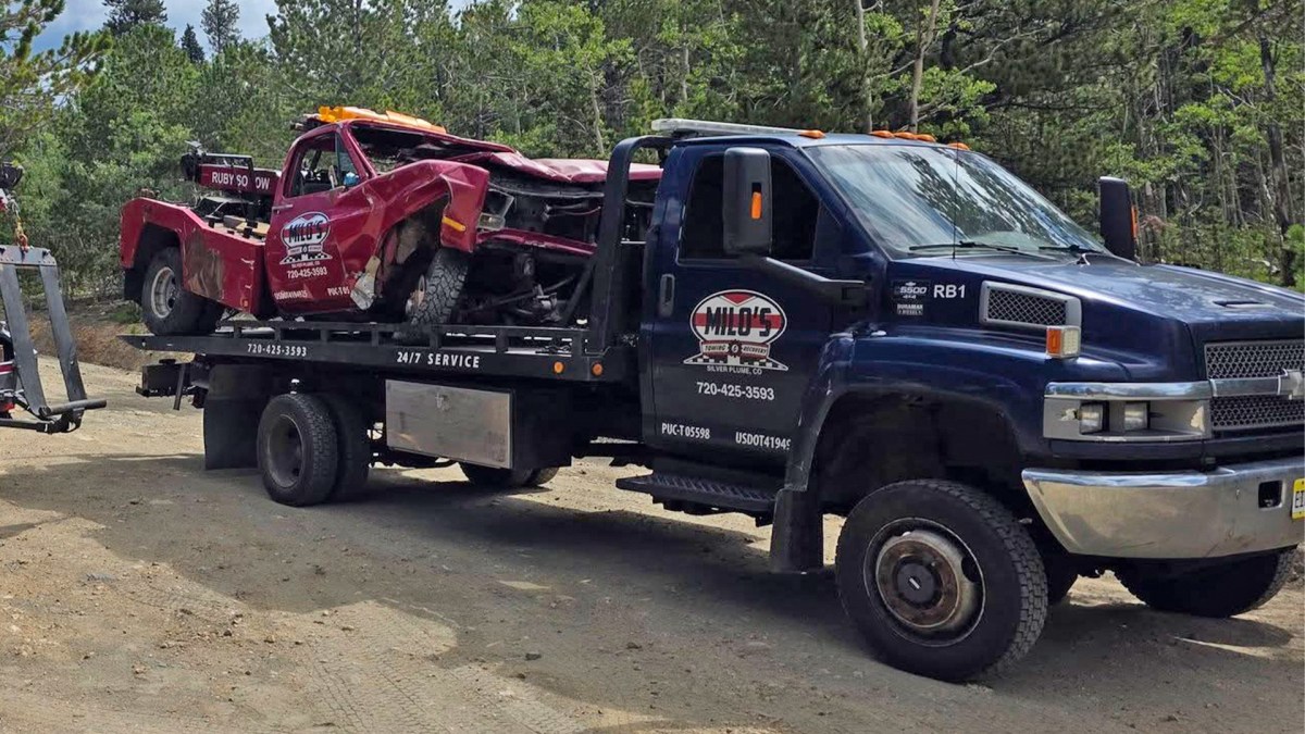 This Wrecked Tow Truck Sparked Drama After Sitting on a Mountainside for Months. Now, It's Been Retrieved