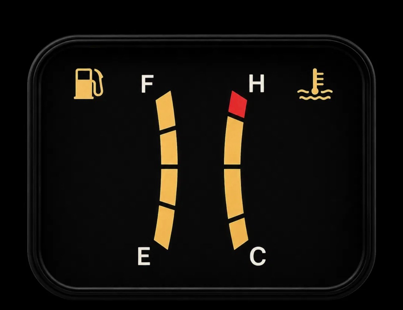 Digitally rendered Mitsubishi Montero fuel gauge