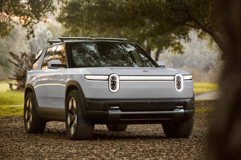 Rivian R2 front three quarters
