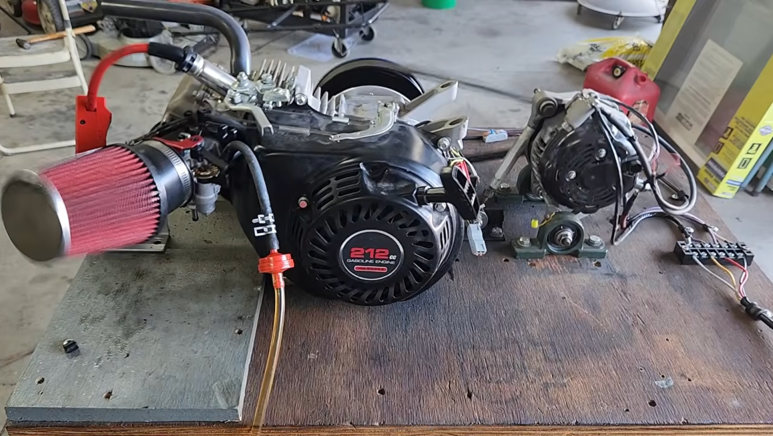 Harbor Freight Predator 212cc engine with hot rod modifications