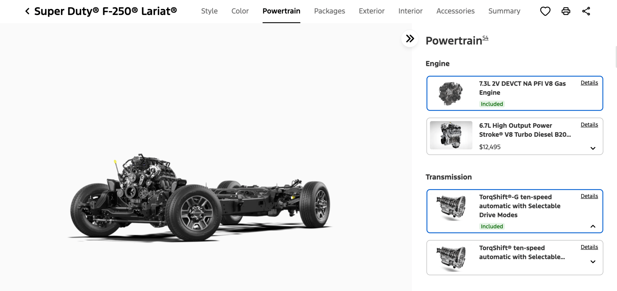 Screenshot of Ford