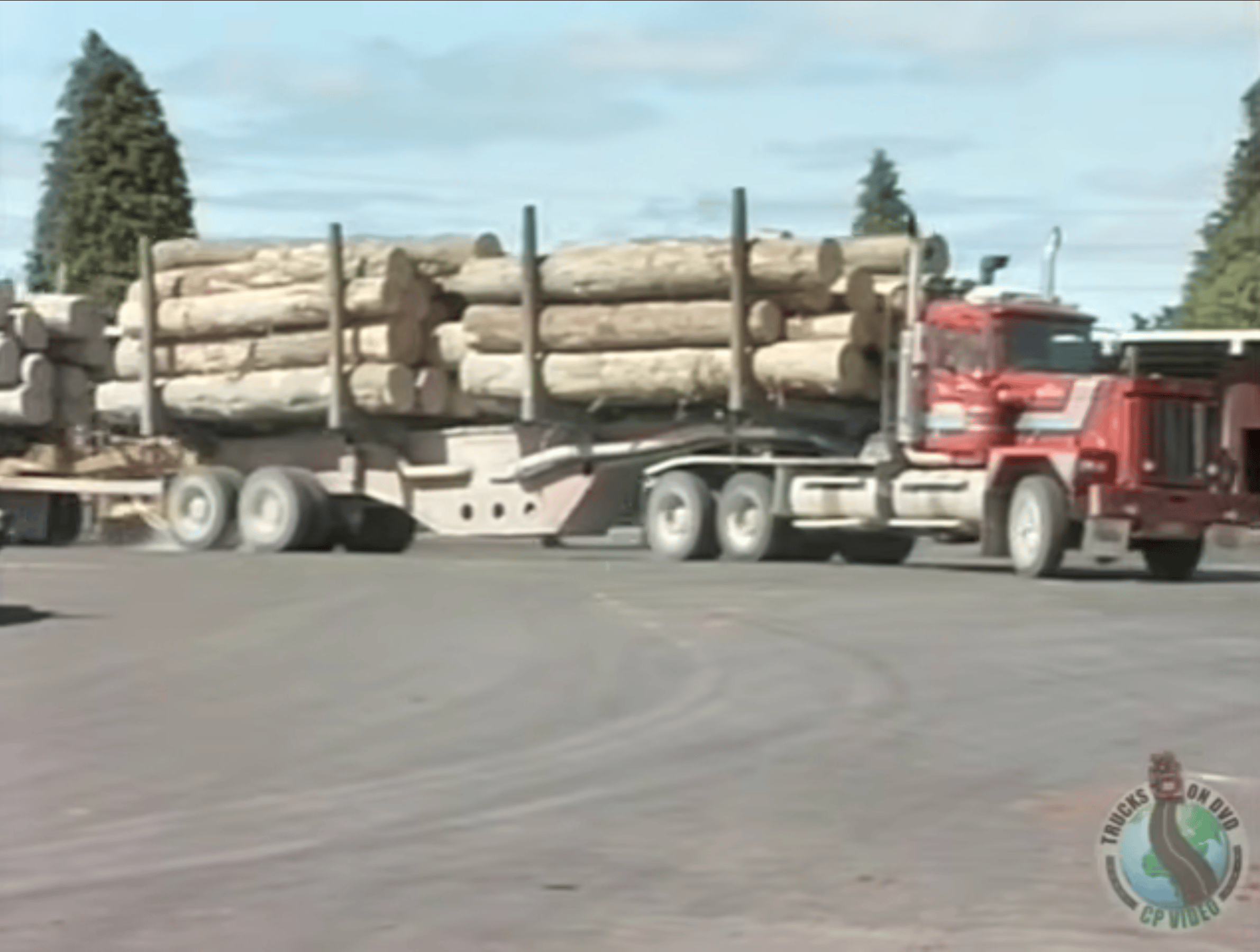 Pacific P510 logging truck with powered trailer