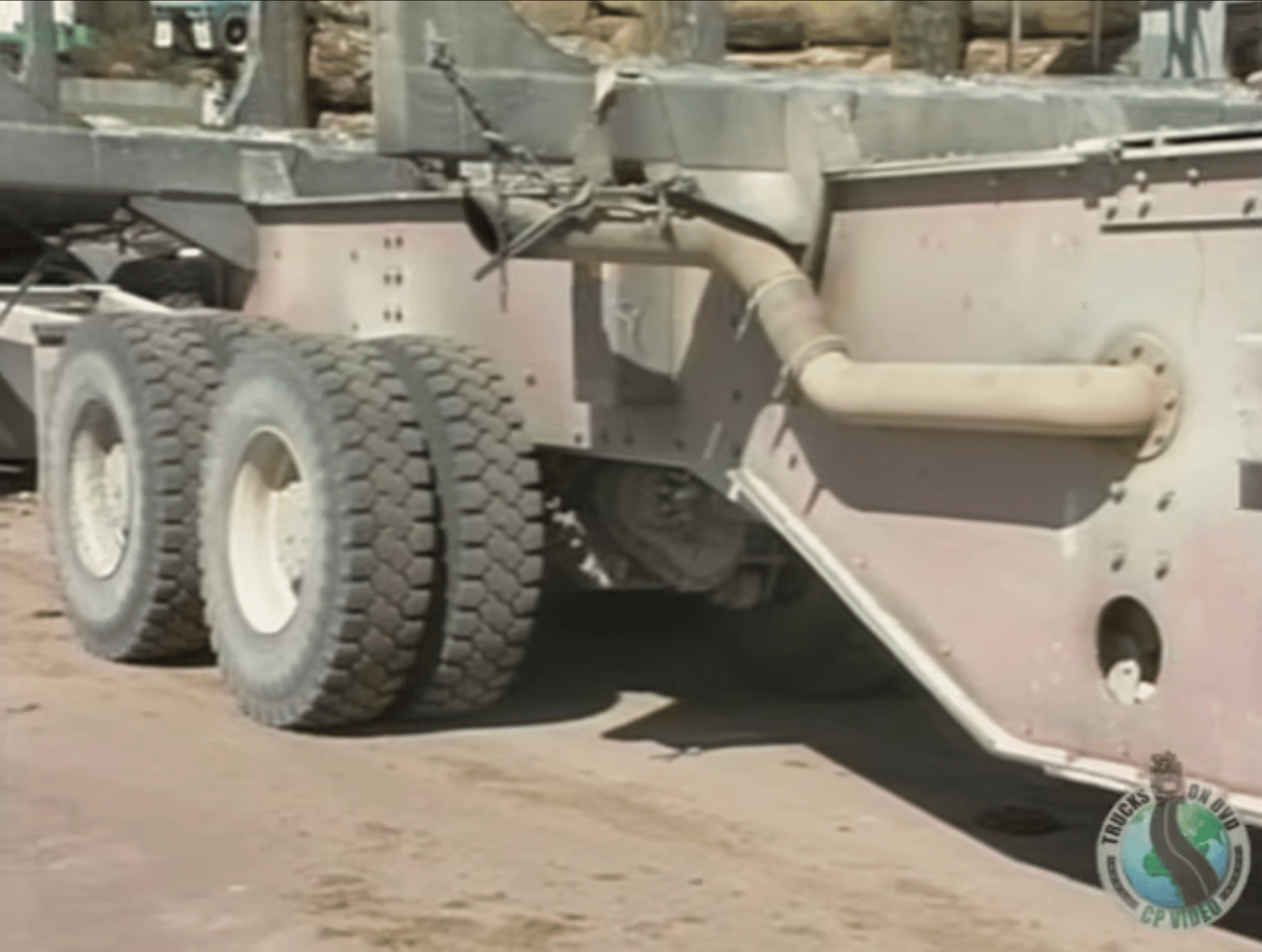 Pacific P510 logging truck with powered trailer