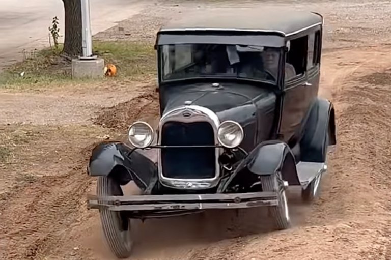 1928 Ford Model A on off-road course