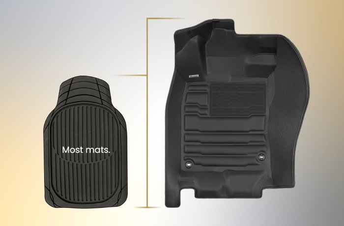 TuxMat floor mats compared to regular floor mat.
