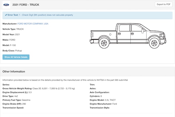 B-code 3.3-liter engine acknowledged by NHTSA