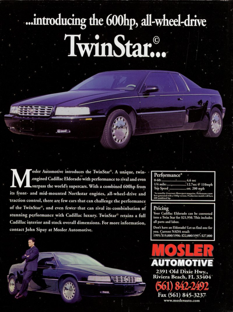 The Mosler Twinstar Was a Dual-Engine, 575-HP '90s Super Cadillac