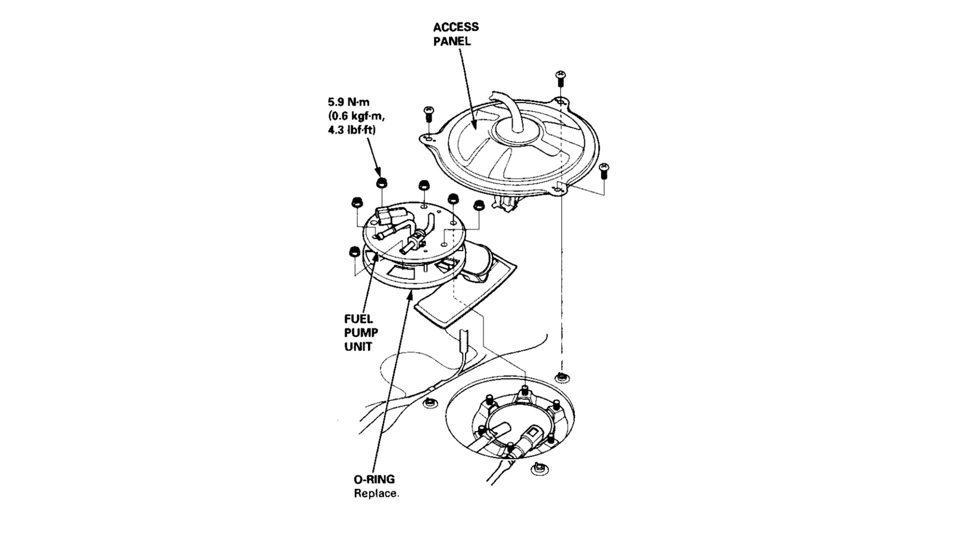 It is important to replace the o-ring when replacing a fuel pump.