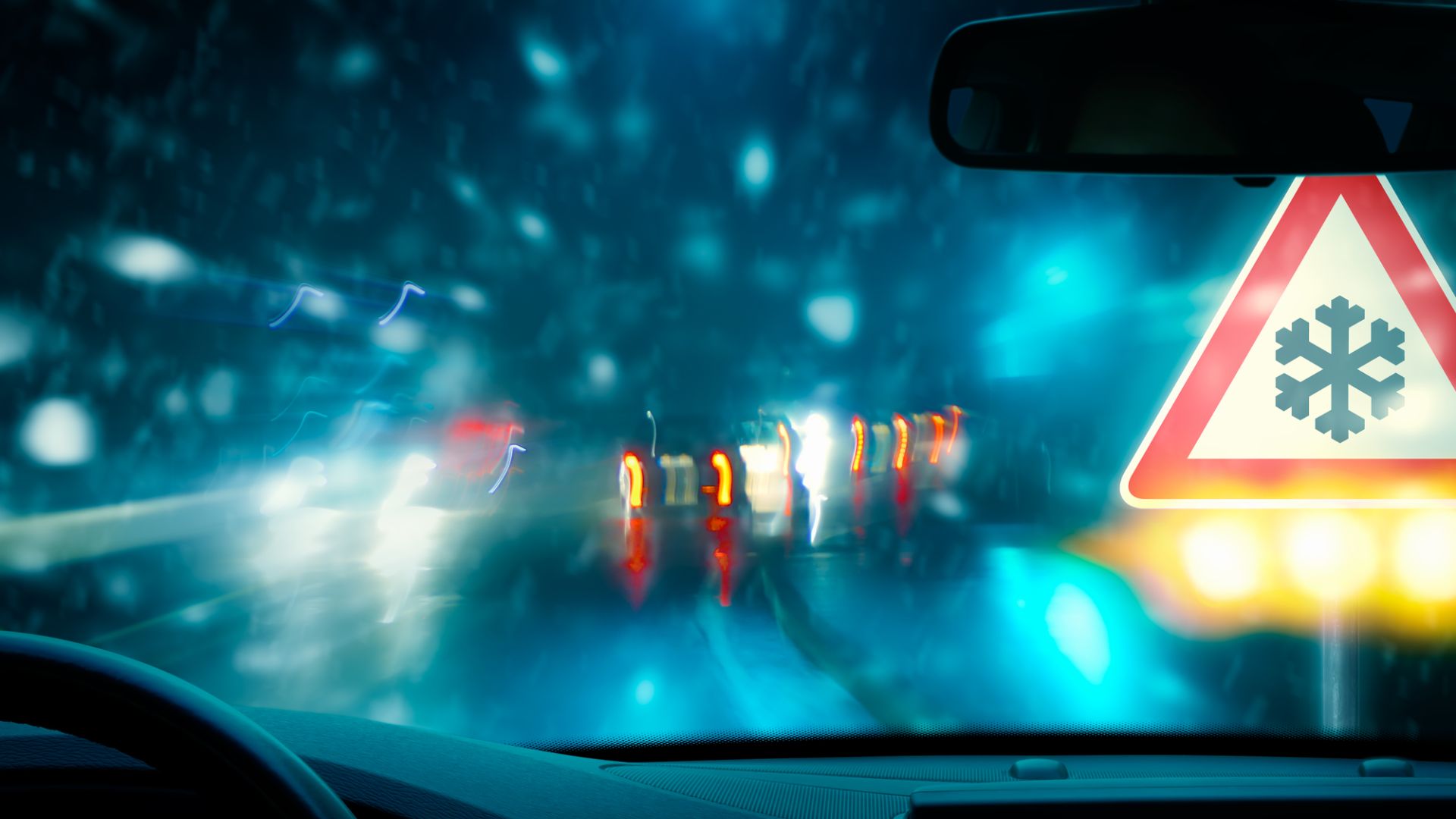 Be extra careful for black ice at night.