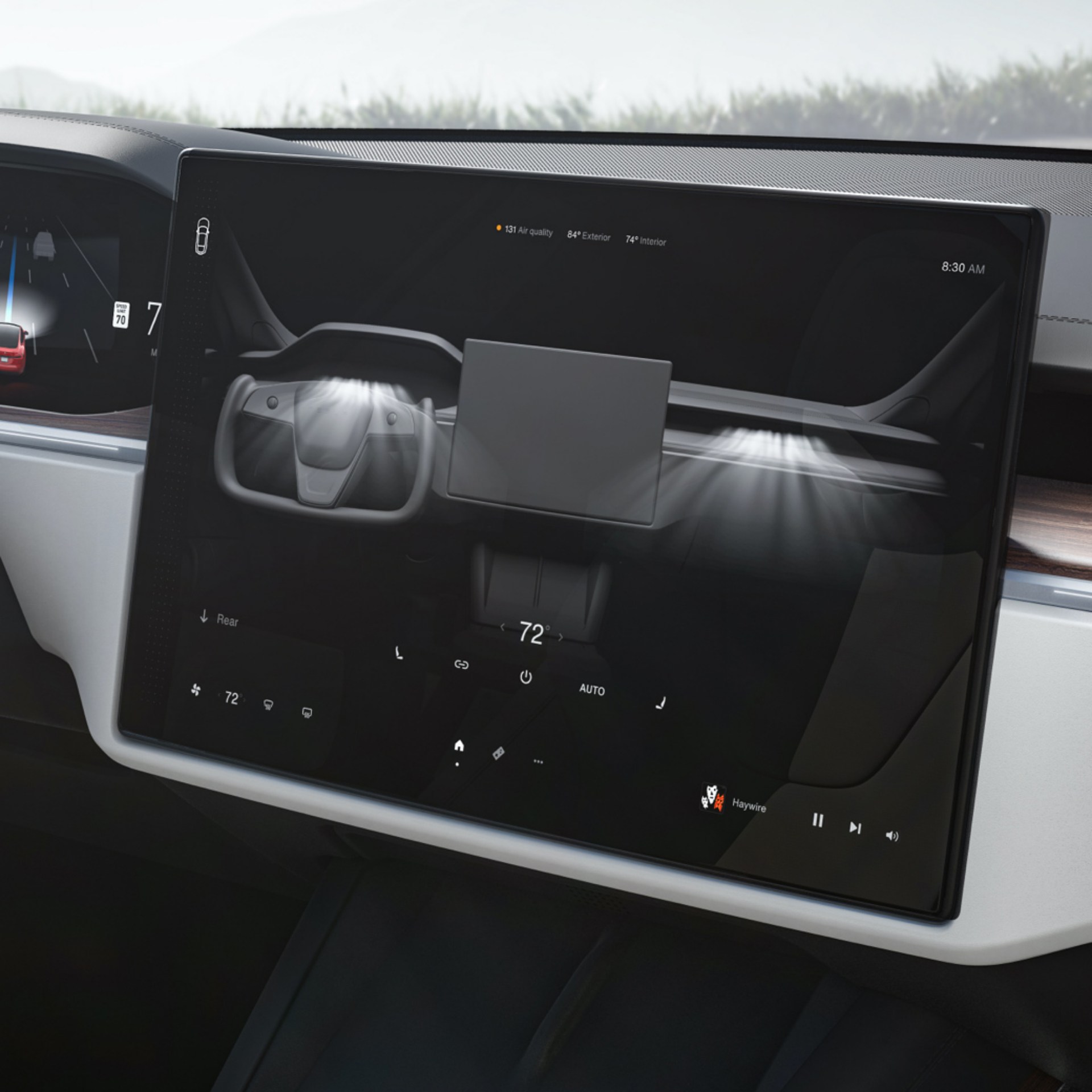 The Refreshed Tesla Model S Has a Goofy KITT-Style Steering Wheel