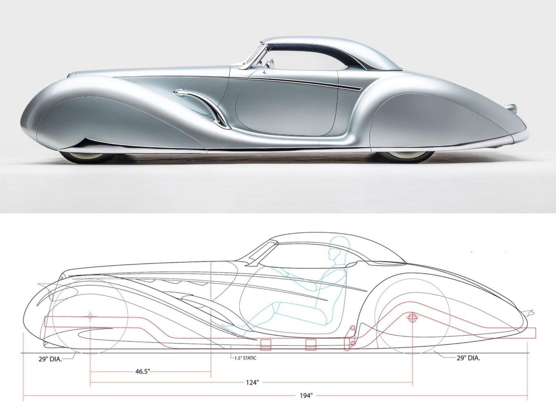 James Hetfield's Art Deco Hot Rod Rides the Lightning at the Petersen