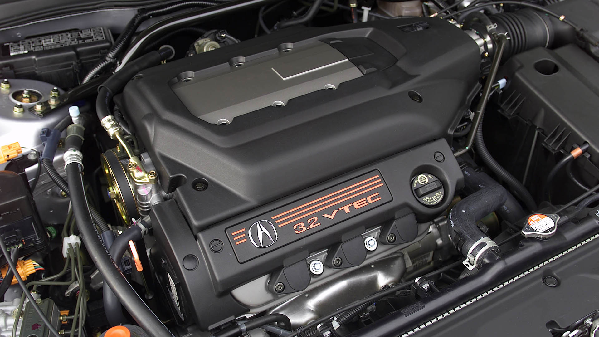 The engine of the 2002-2003 3.2 TL Type S.