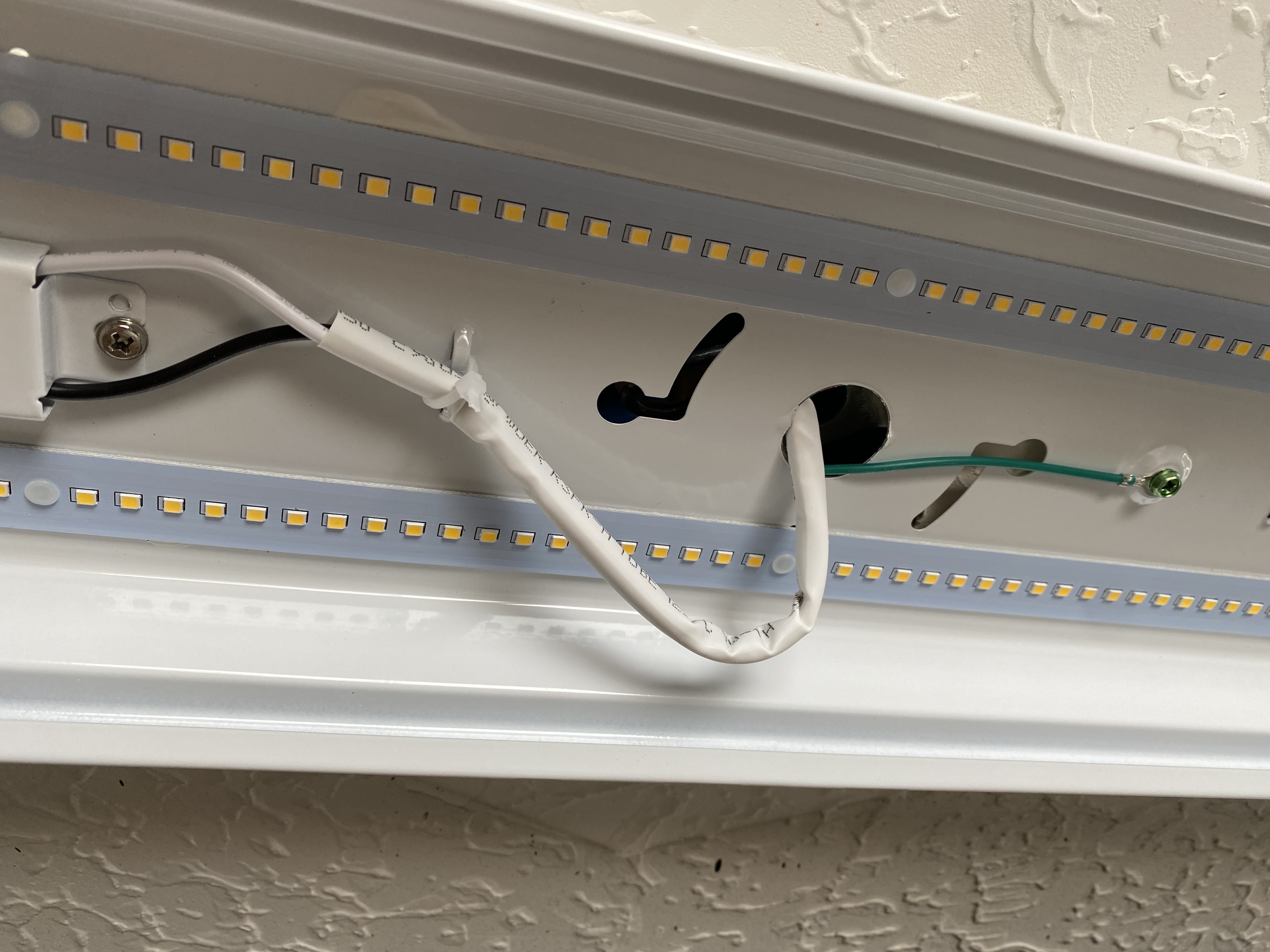 Inside the LED strip.