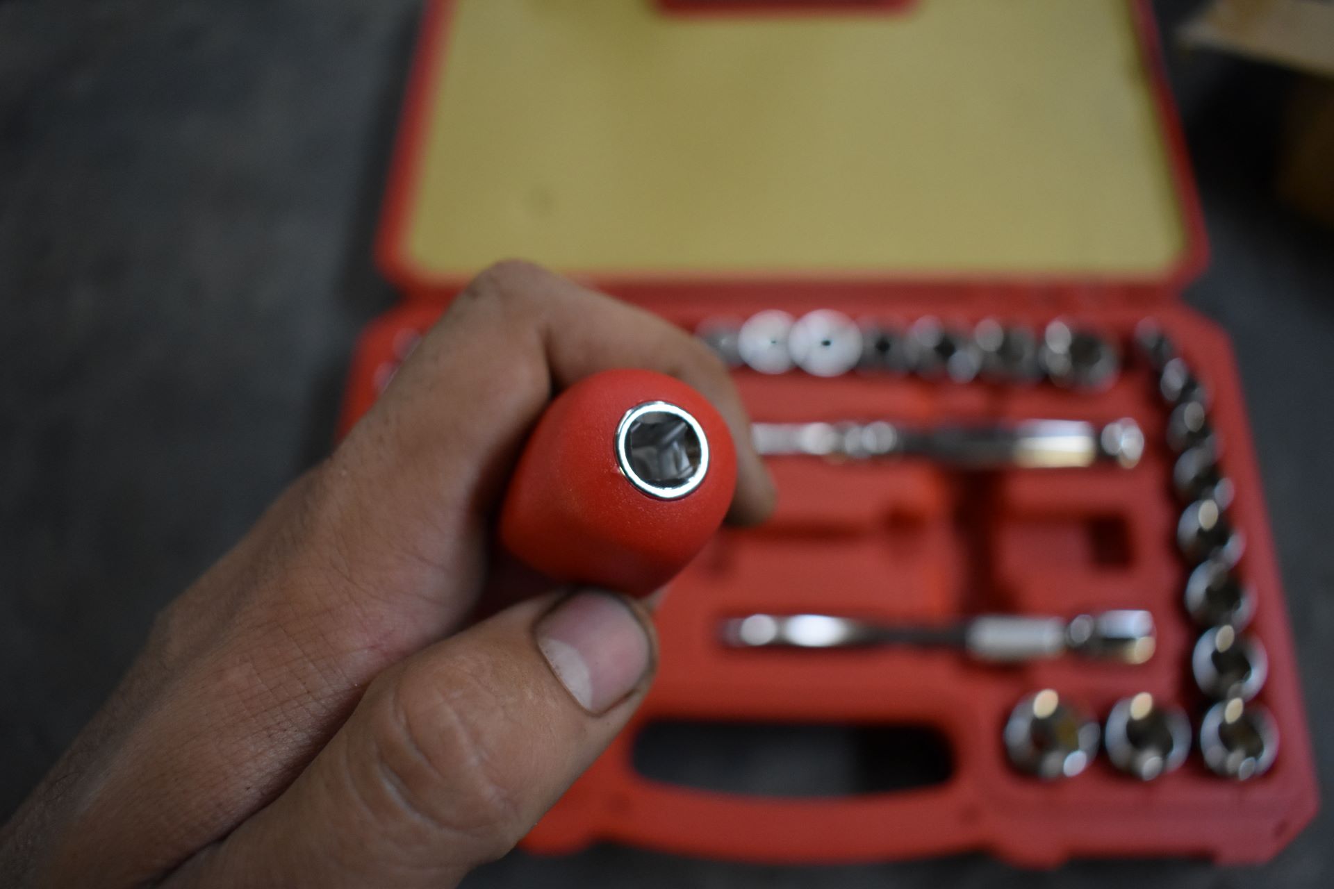 Drive slot in base of the nut driver