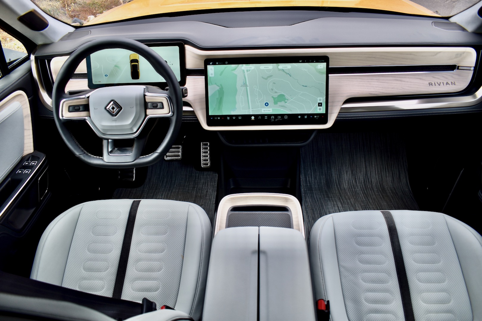 2022 Rivian R1T Launch Edition interior front row