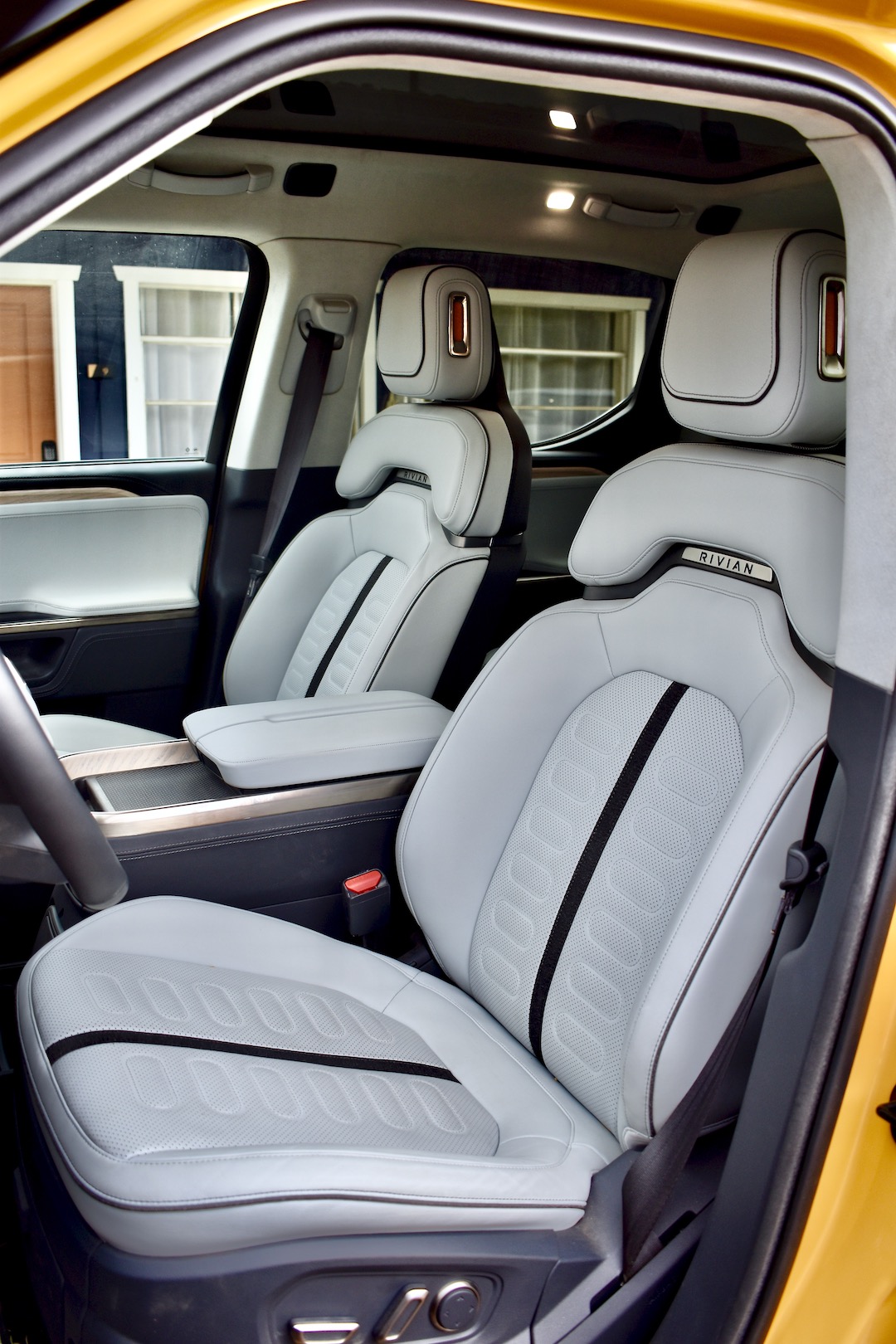 2022 Rivian R1T Launch Edition front-row seats