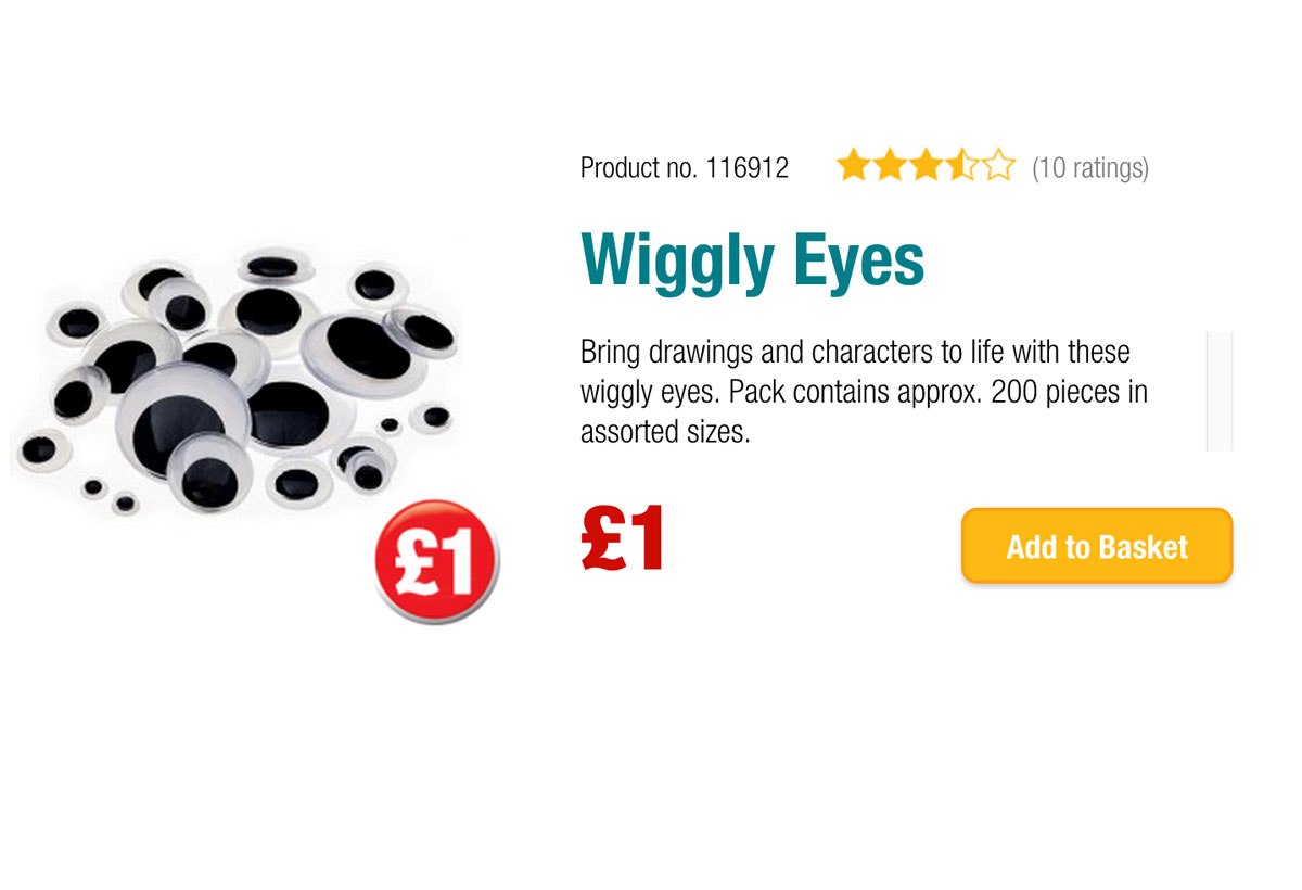 Several hundred eyeballs, jiggly.