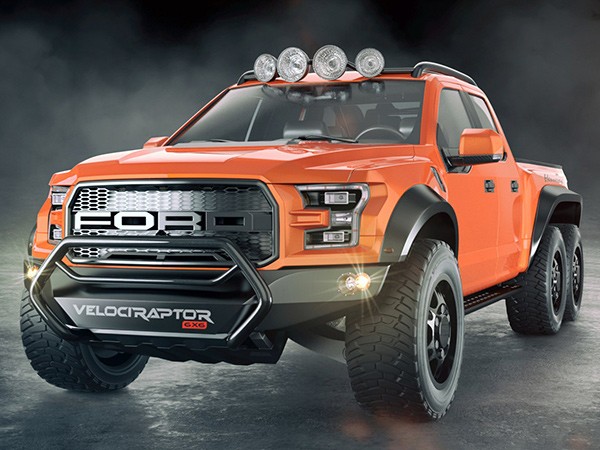 Hennessey ford f-150 raptor velociraptor 6x6 the drive off road truck six wheel drive
