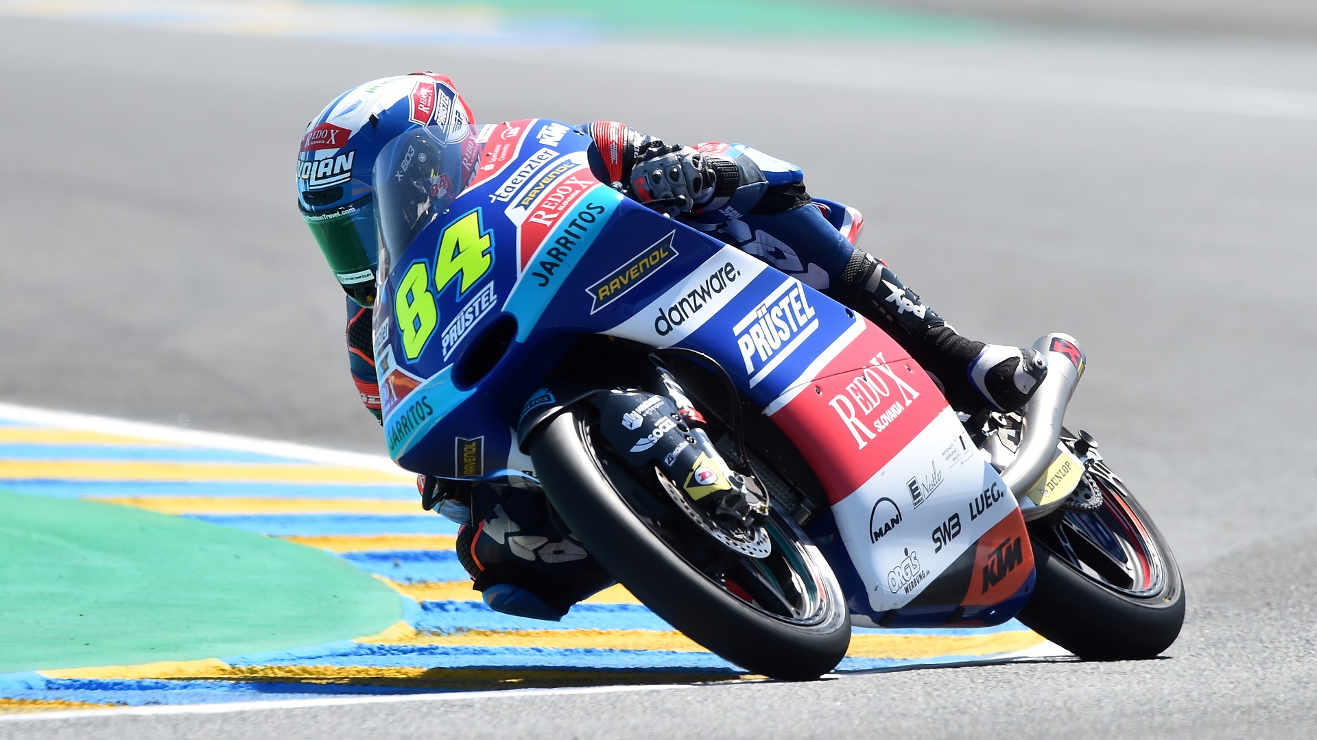 Moto3 Rider Jakub Kornfeil Jumps Crashed Bike at Le Mans and