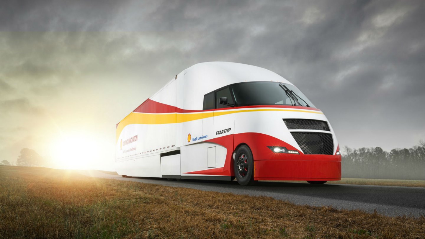 Shell Flew Shell Airflow Starship Semi Truck Completes Extremely Efficient Cross ...