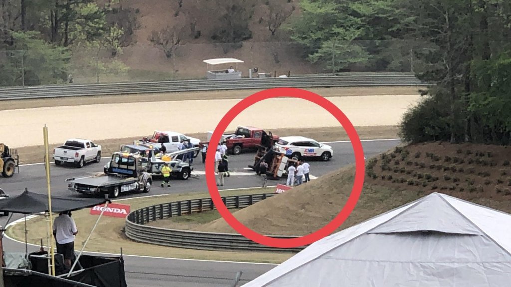 Sf 600 Fast Roping Injury Watch This Daring Race Track Worker Take a Corner Too Fast, Flip a ...