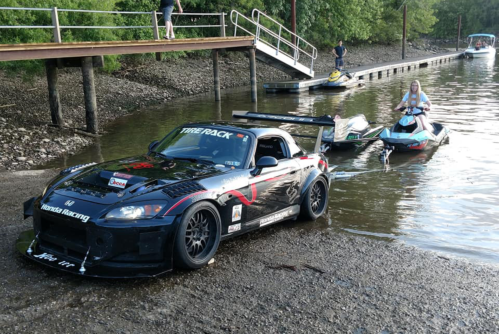 Hero Towing Jet Skis in Honda S2000 Proves Not Everyone Needs a Pickup Truck