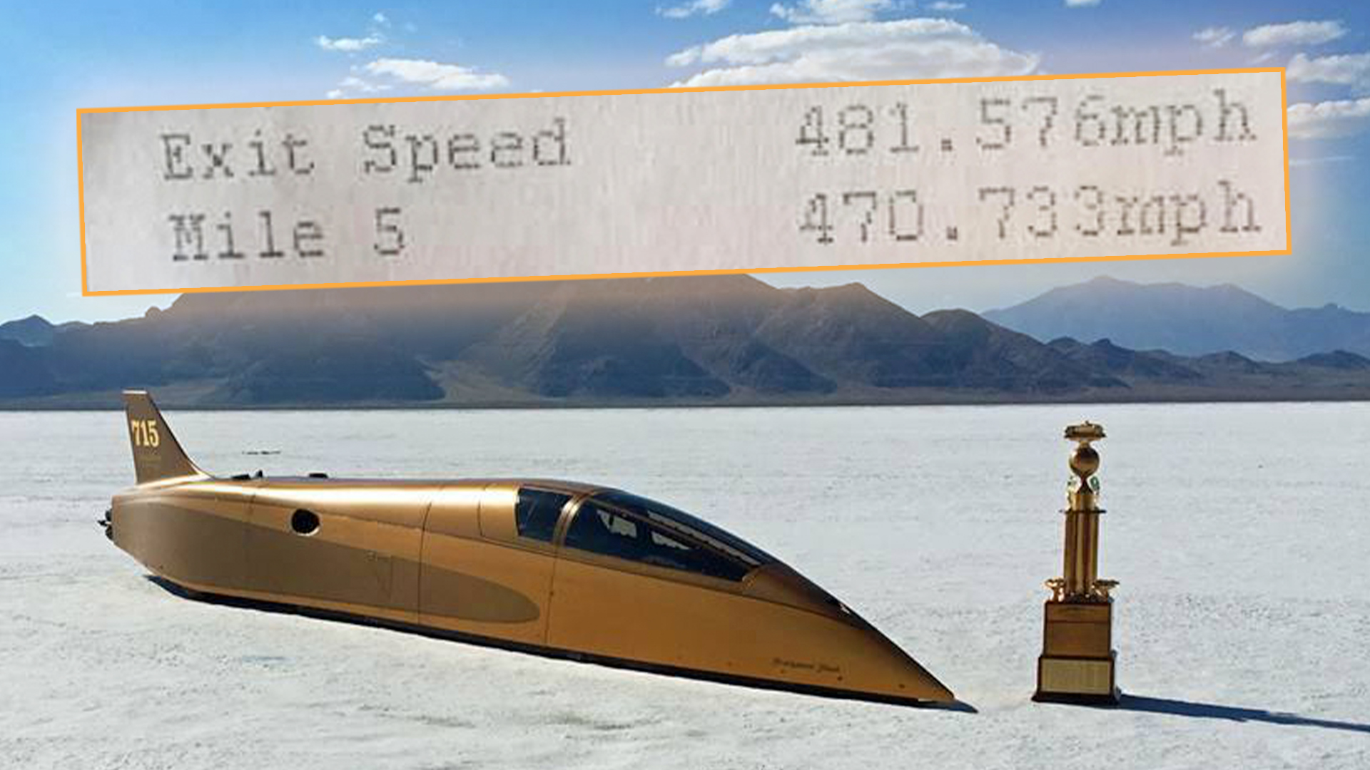 Speed Demon Streamliner Breaks PistonPowered Land Speed Record With