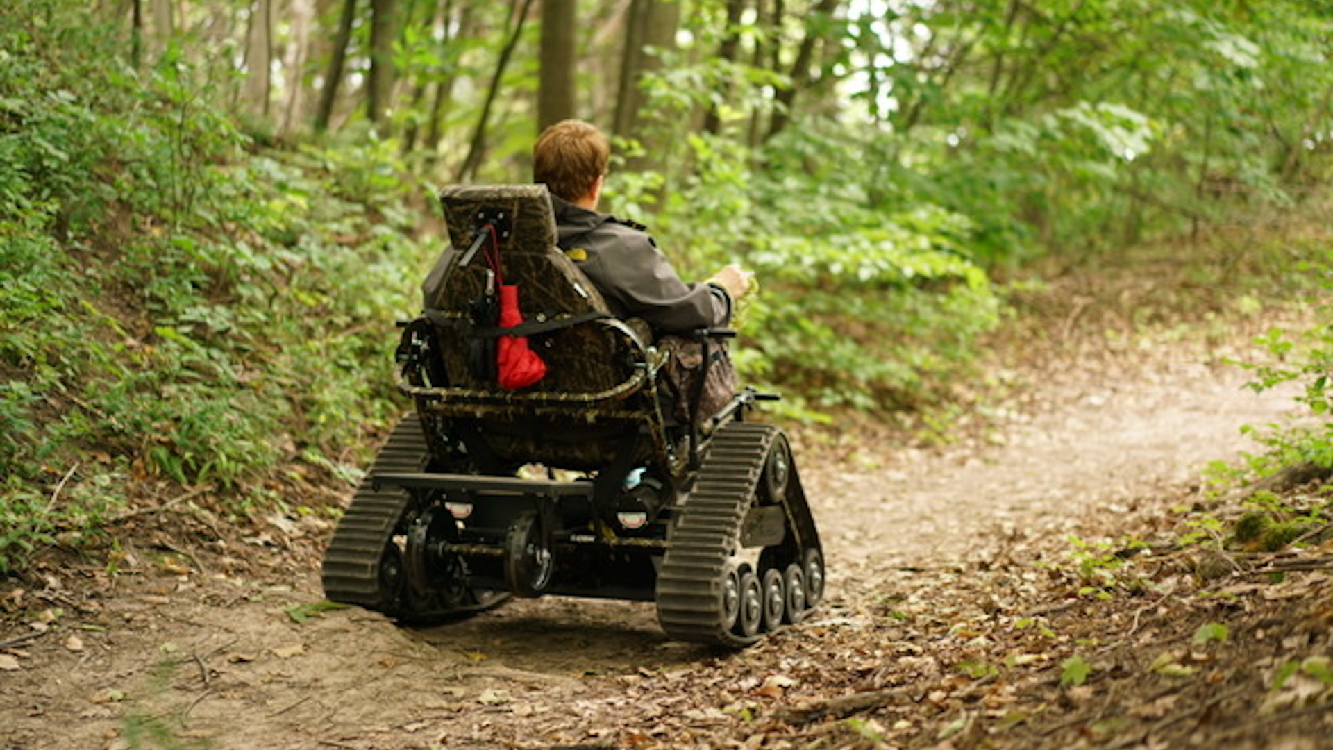 These AllTerrain Electric Wheelchairs on Tank Tracks Help People