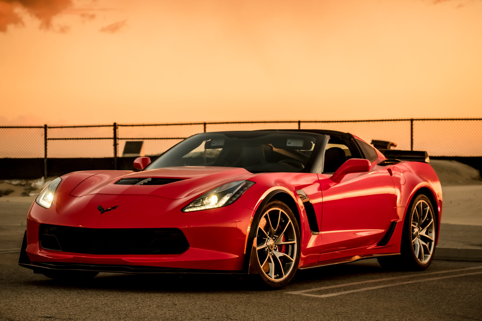Corvette Z06 at Sunset