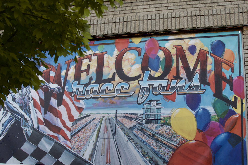 Welcome Race Fans art is created every year ahead of the Indy 500.